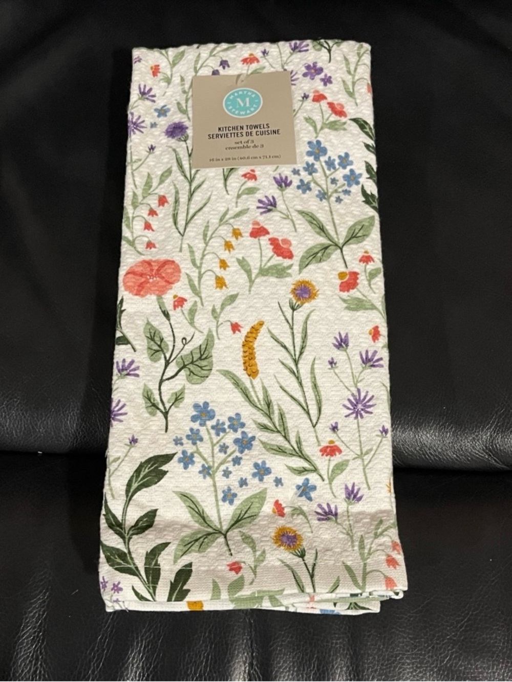 Martha Stewart Kitchen Towels, Set of 3 - Martha Stewart Flowers Kitchen Towels